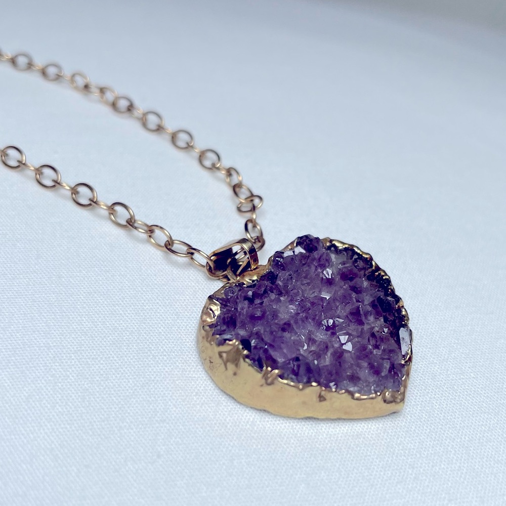 💜 Amethyst heart necklace 💜